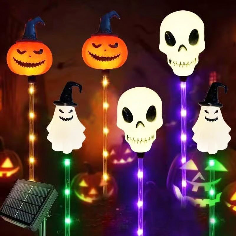 2025 Upgraded π»π 6-Packs LED Solar Halloween Ground Lights