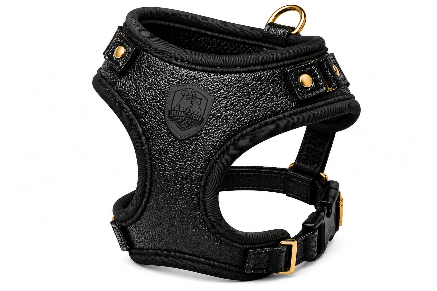 Luxury Leather Dog Harness Vest With Padded Comfort