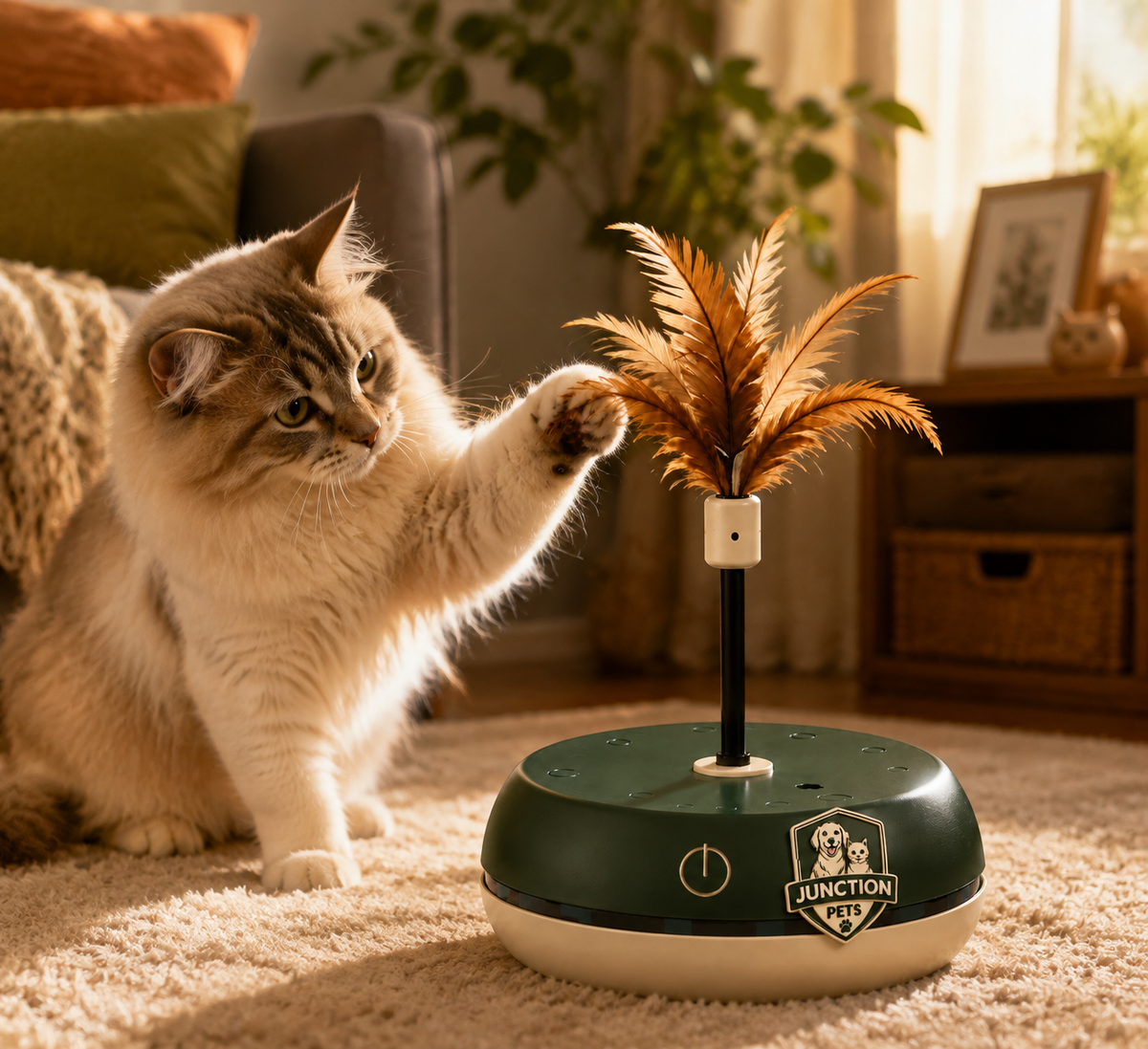 Interactive Feather Cat Toy