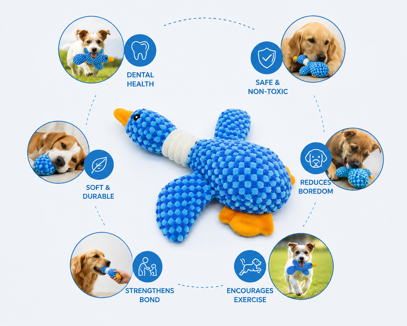 Interactive Plush Pet Chew Toy – Squeaky & Soft