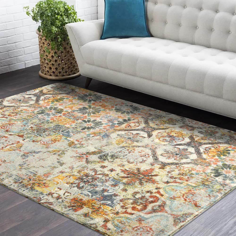 Anti-slip Vintage Print Pet Rug