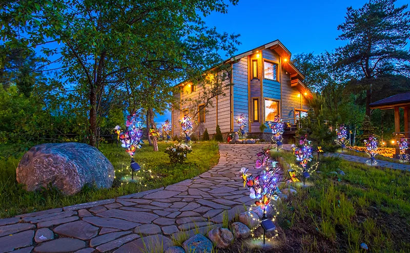 2 Packs Solar Outdoor Butterfly Lights