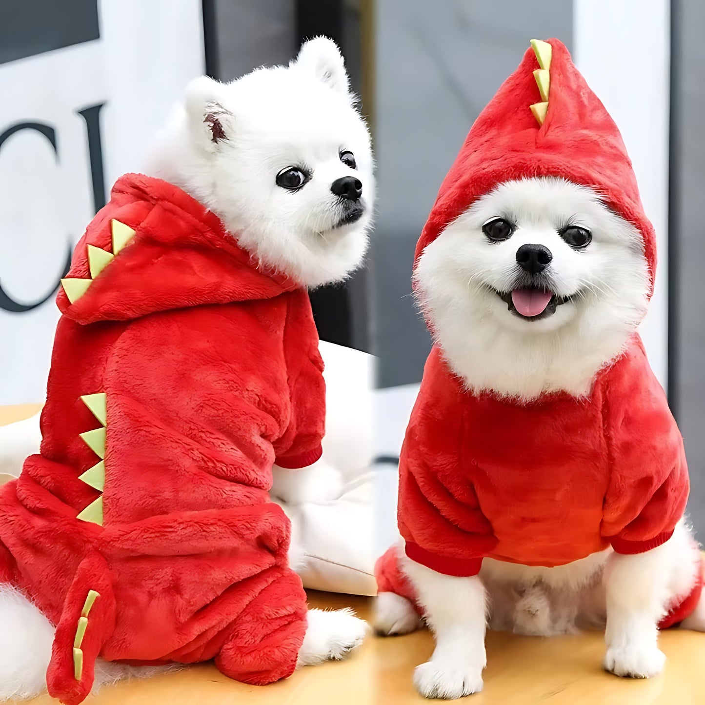 Dinosaur Dog Hoodie Fleece Jacket for Small Dogs