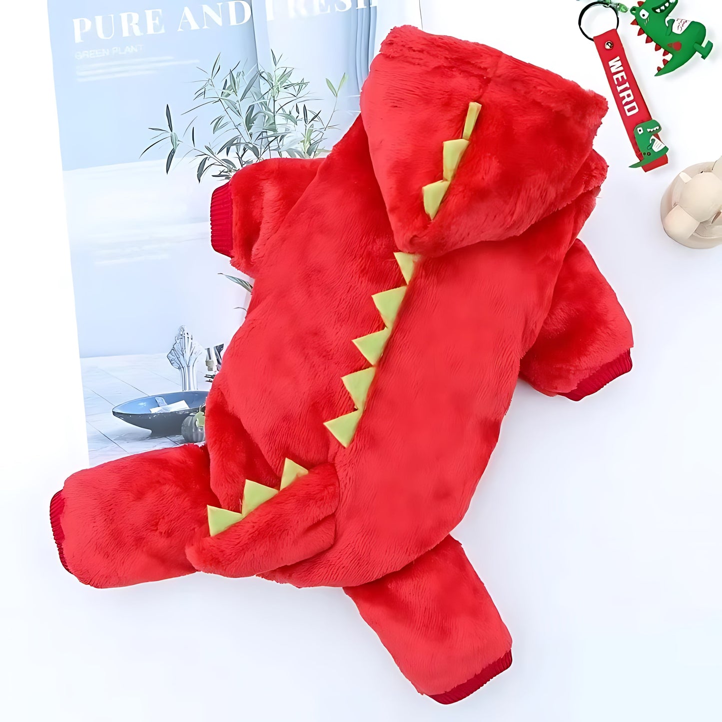 Dinosaur Dog Hoodie Fleece Jacket for Small Dogs