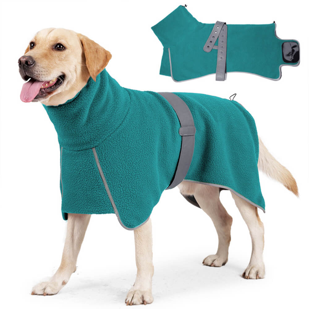 High-Neck Fleece Dog Cape - Warm and Windproof Winter Protection