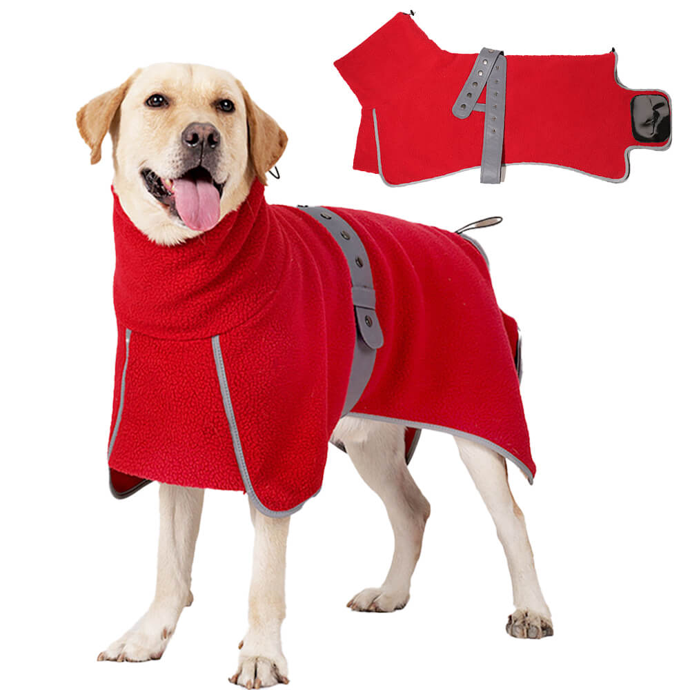 High-Neck Fleece Dog Cape - Warm and Windproof Winter Protection