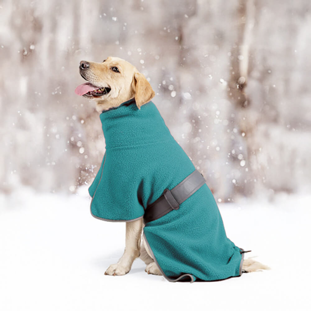 High-Neck Fleece Dog Cape - Warm and Windproof Winter Protection