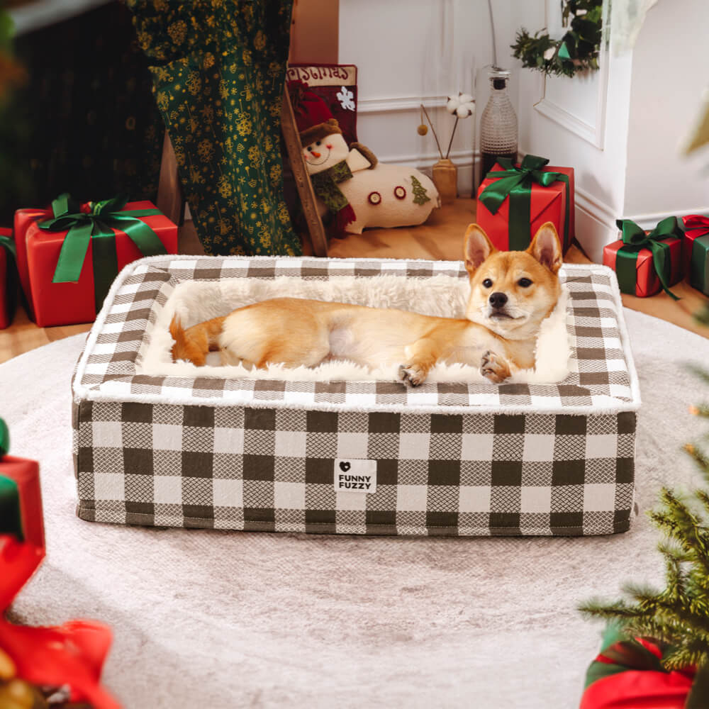Large Cozy Dog Bed with Foldable Blanket Quilt