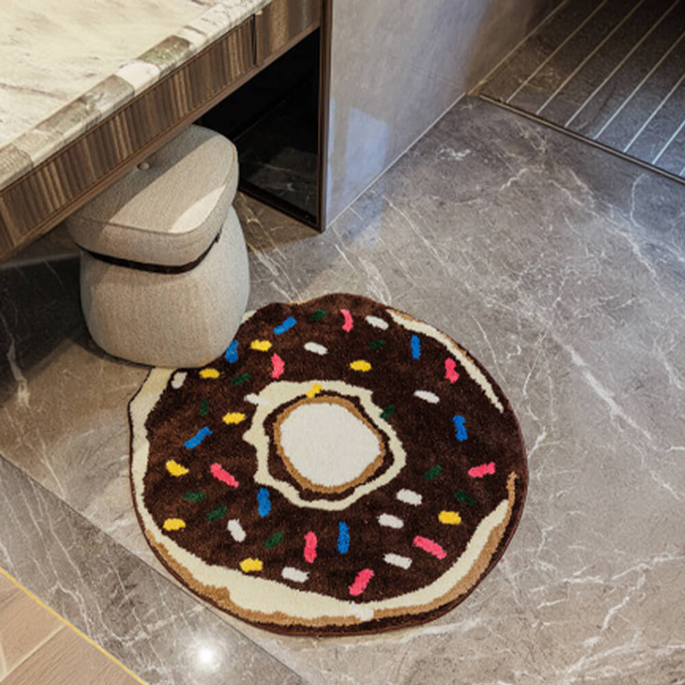 Donut Flocked Non-Slip Living Room Decorative Rug