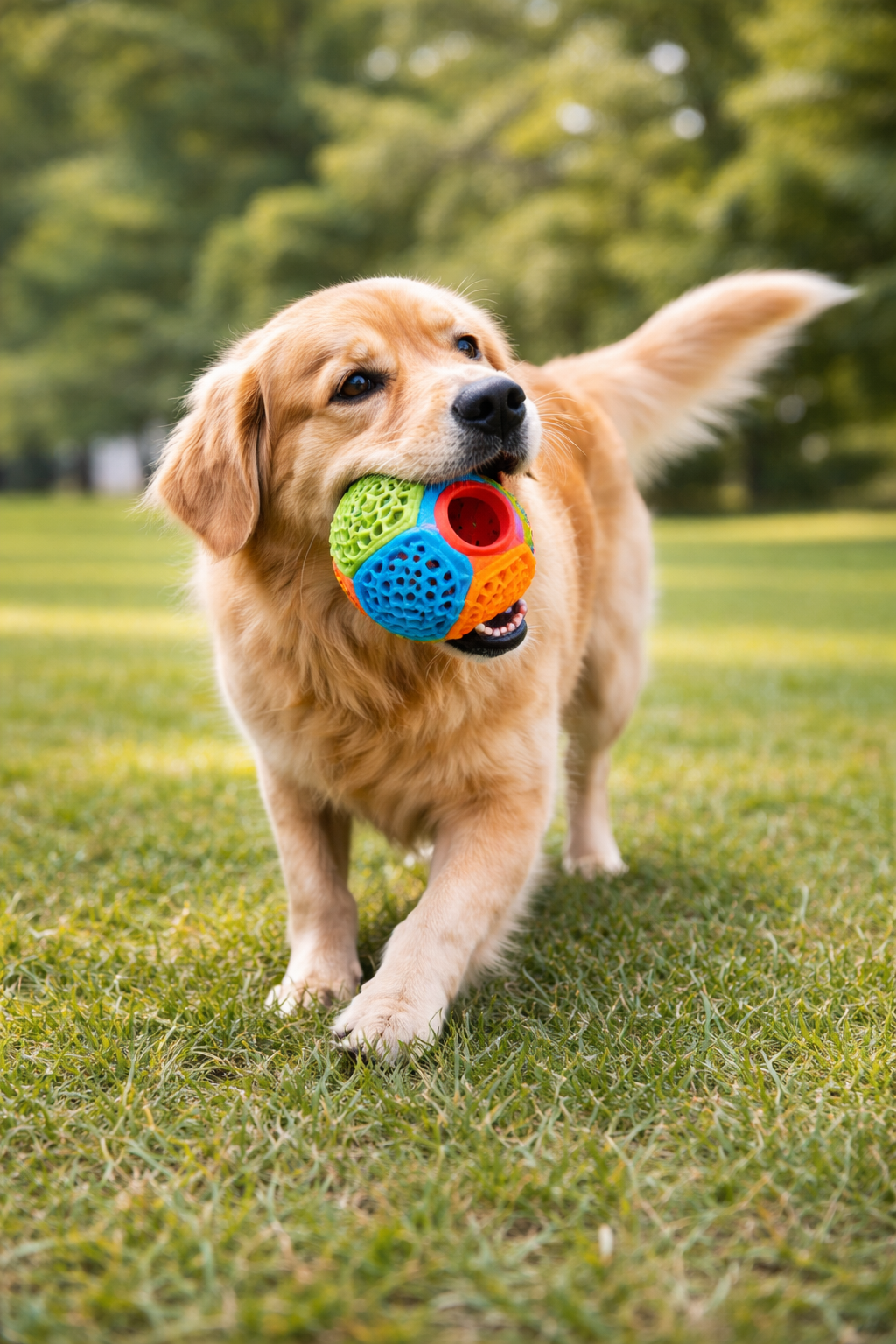 Interactive Dog Chew Ball Toy – Durable Rubber Play Ball