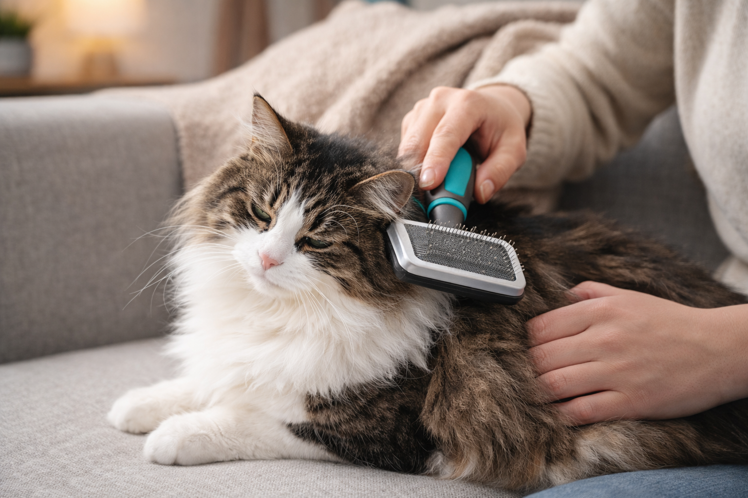 Pet Grooming Brush – Deshedding Slicker Brush for Dogs & Cats