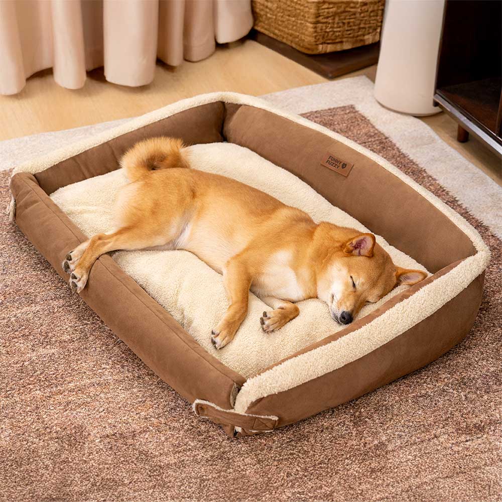 Large Cozy Dog Bed with Foldable Blanket Quilt
